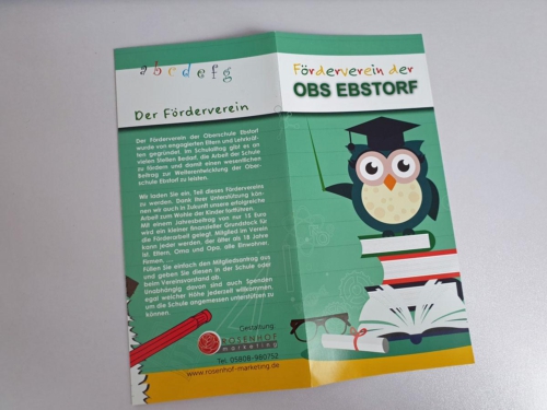 Flyer für den Förderverein der Oberschule Ebstorf